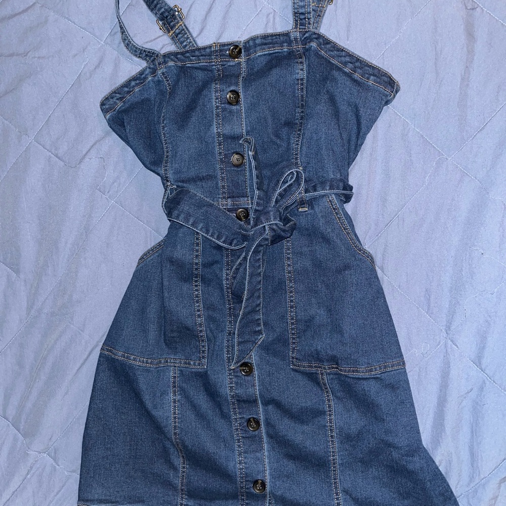 Denim Button-Up Dress